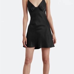 bec + bridge Silk Black Mini Dress